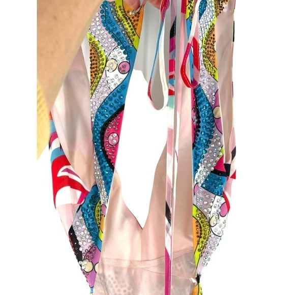 GAI MATTIOLO LOVE TO LOVE 4 GEO MOD PRINT WITH RHINESTONES - Picture 6 of 11